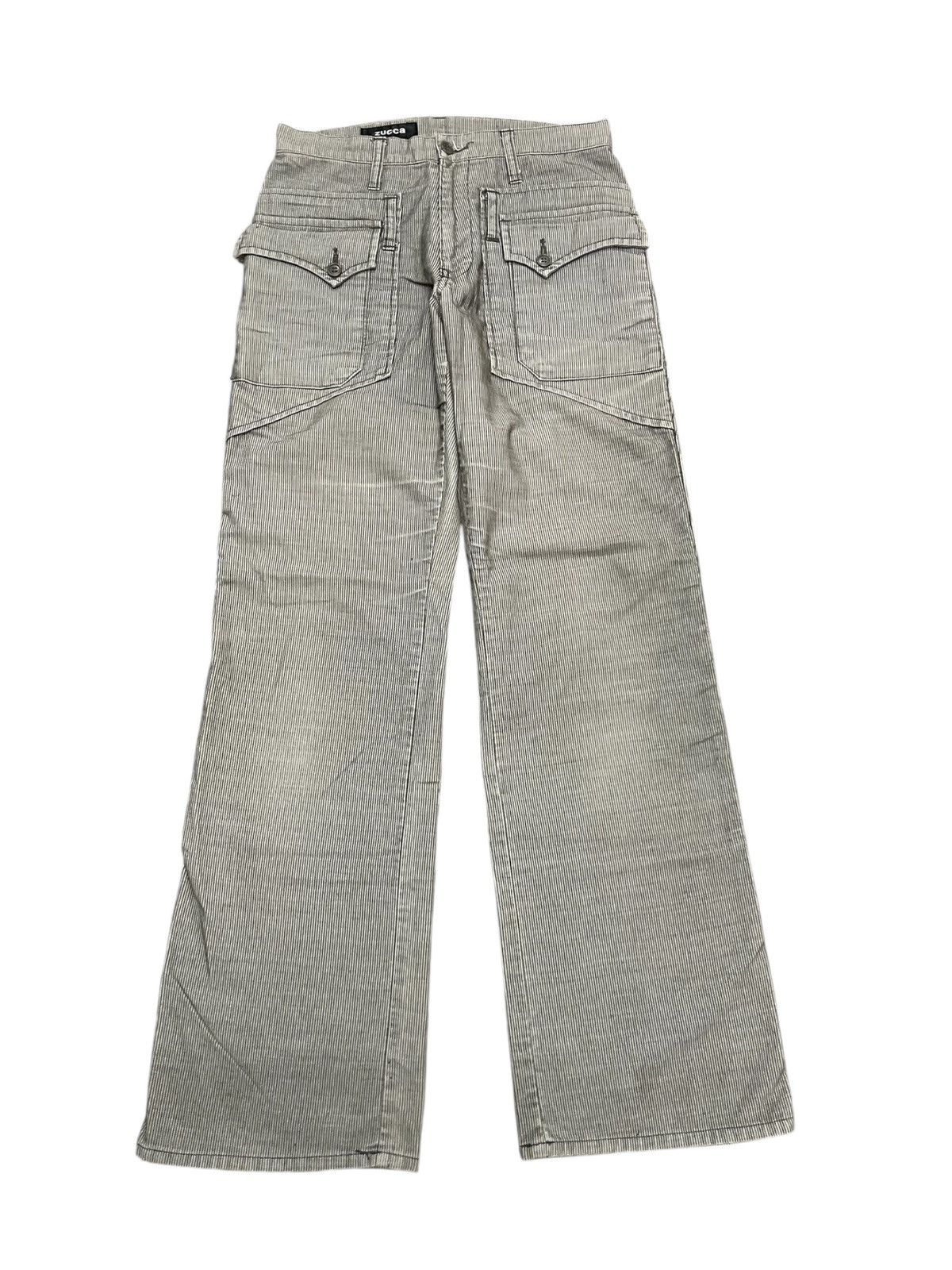 If Six Was Nine × Issey Miyake × Zucca 90s ISSEY MIYAKE CORDUROY PANT RARE DESIGN Size US 26 / EU 42 - 2 Thumbnail