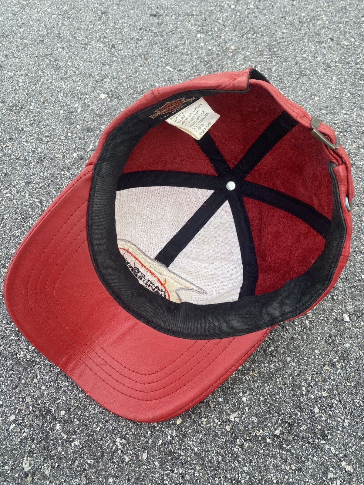 Genuine Leather × Harley Davidson × Vintage Vtg harley davidson leather hat Size ONE SIZE - 3 Thumbnail