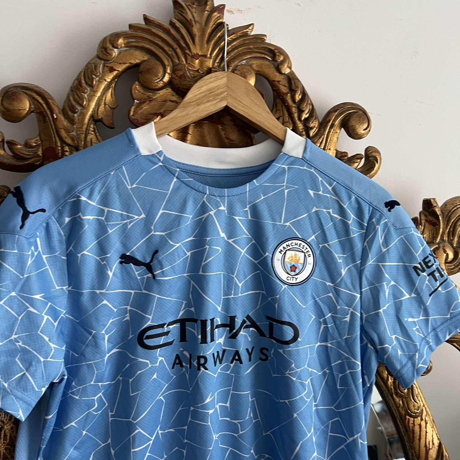 Puma MANCHESTER CITY PUMA SOCCER AWAY JERSEY #21 SILVA Size US M / EU 48-50 / 2 - 3 Thumbnail