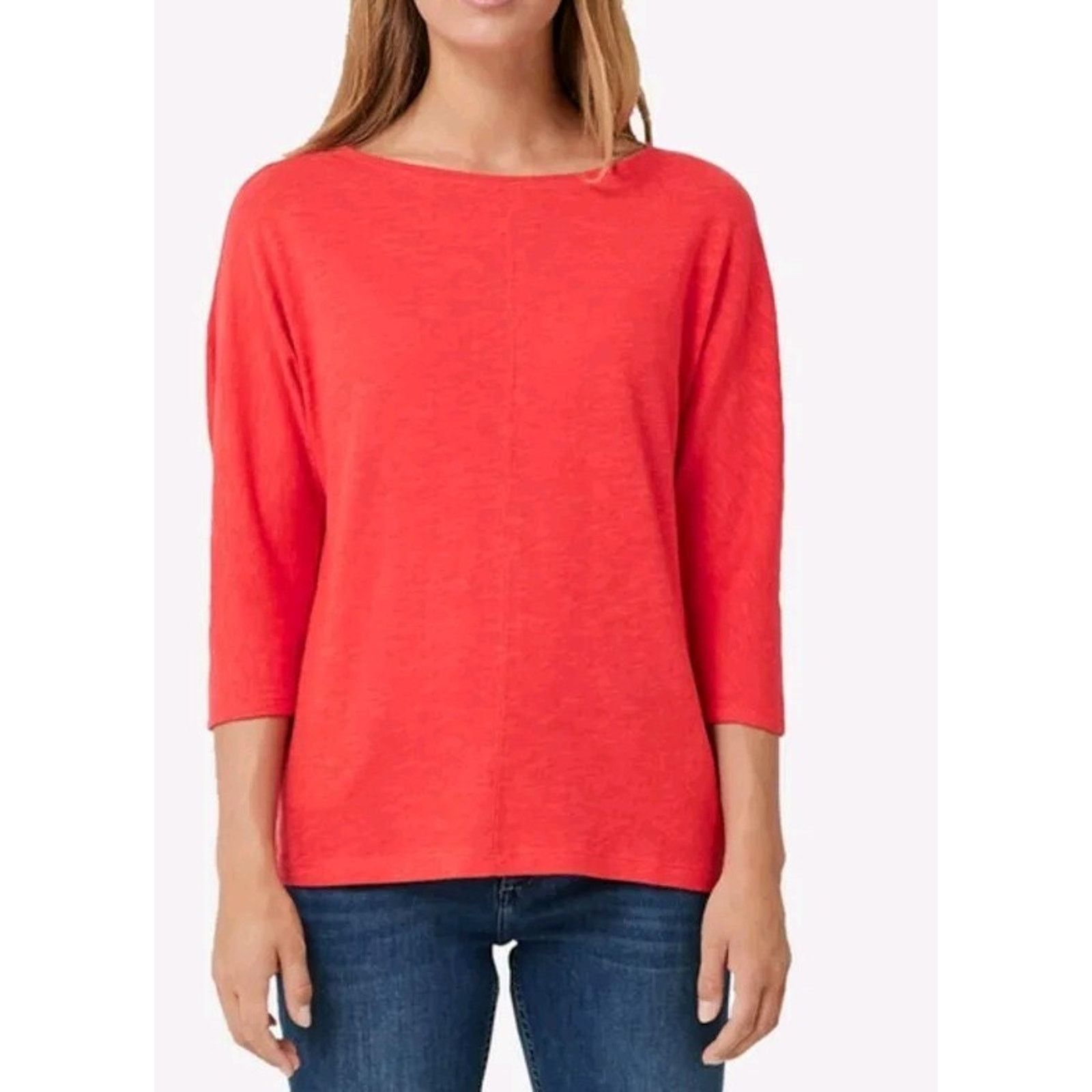 Eileen Fisher EILEEN FISHER Sweater Linen Fine Gauge 3/4 Sleeve L A001416 Size L / US 10 / IT 46 - 1 Thumbnail