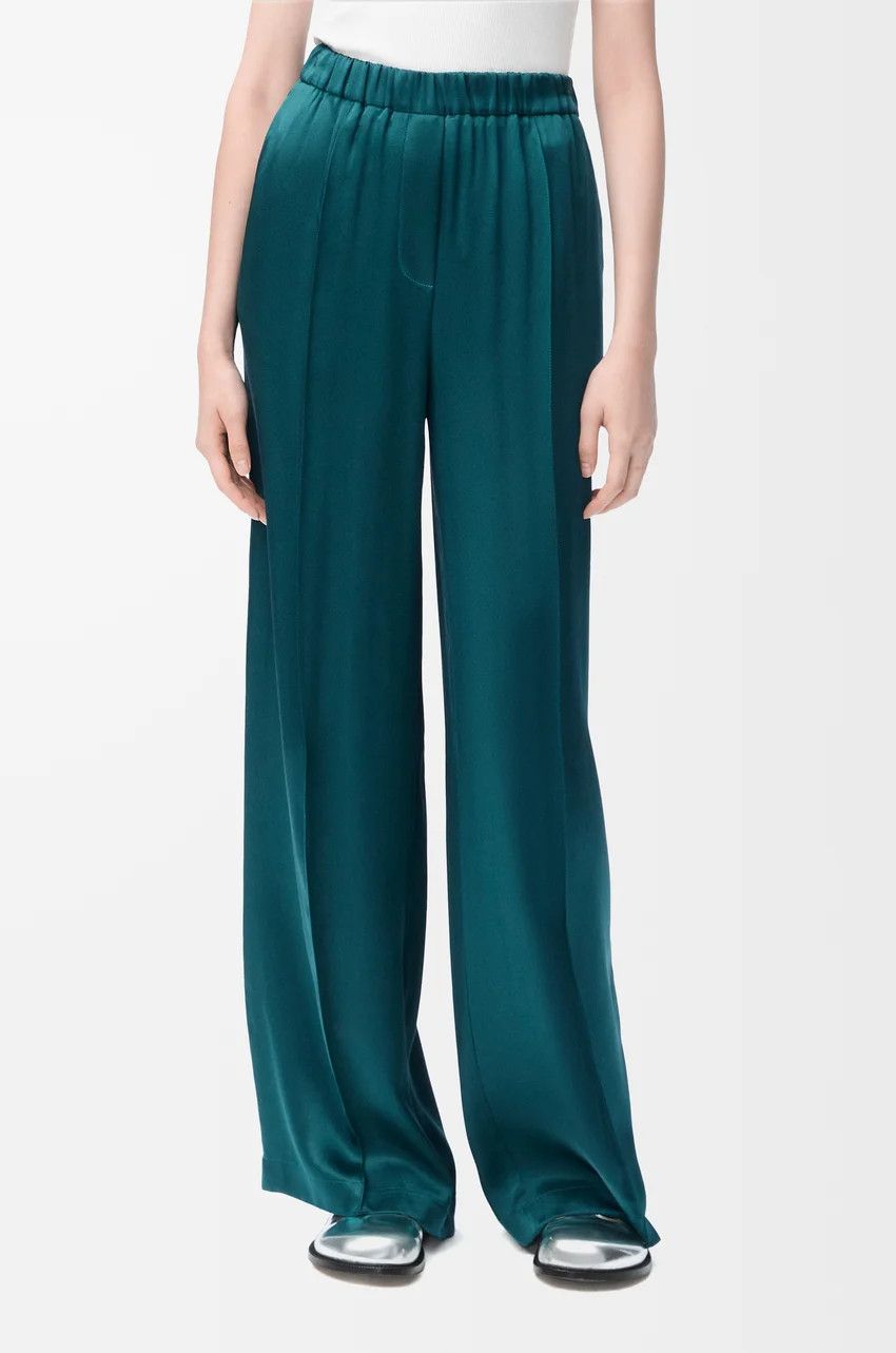 Loewe o1loc1c0525 Pyjama Trousers In Silk in Dark Green Size 32" / US 10 / IT 46 - 3 Thumbnail