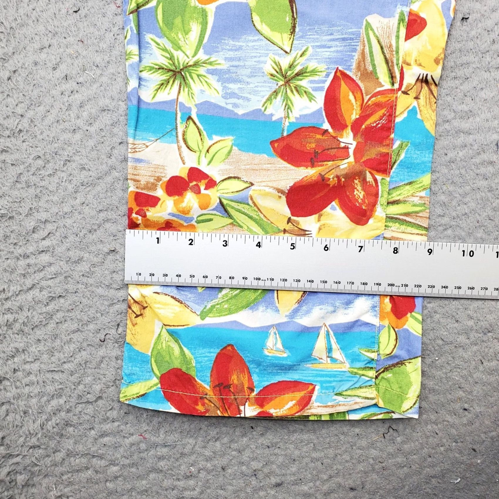 Tommy Hilfiger Tommy Hilfiger Capri Pants Womens 11 Multi Hawaiian Floral Cotton Straight Leg Size 32" / US 10 / IT 46 - 6 Thumbnail