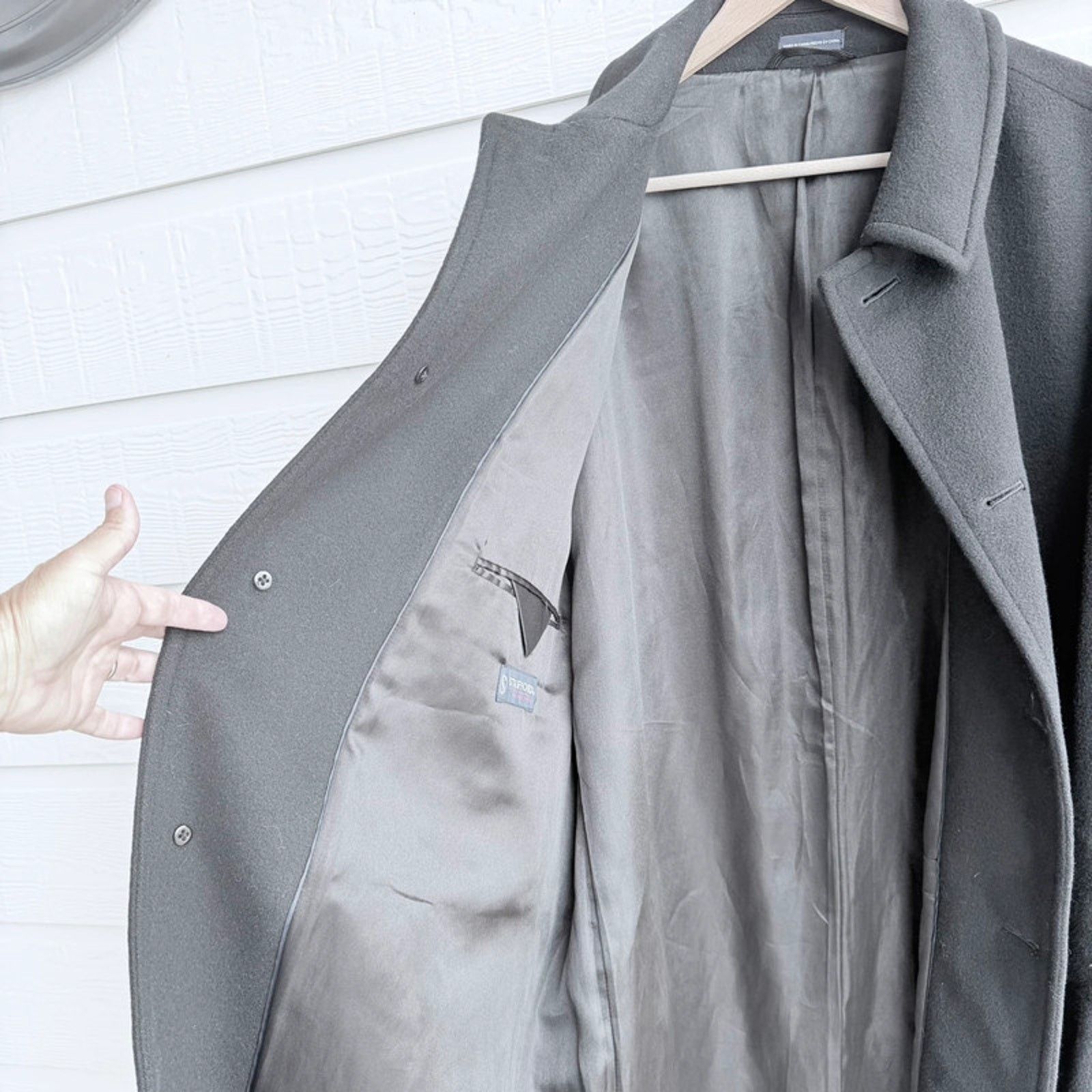 Stafford Stafford Wool Blend black overcoat 46R Size US XL / EU 56 / 4 - 7 Thumbnail