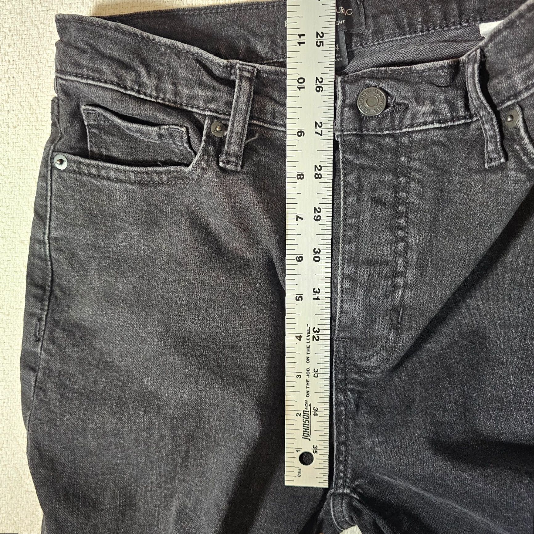 Banana Republic VINTAGE Banana Republic Jeans Women's Size 27 Medium Black Straight High Rise Denim Size 27" / US 4 / IT 40 - 6 Thumbnail