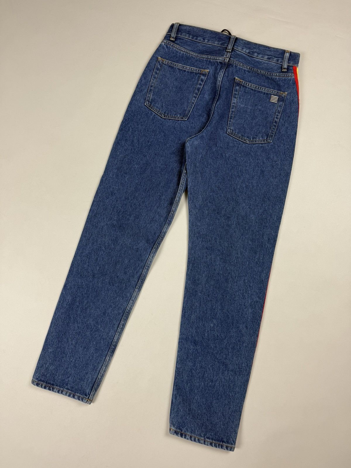 Palm Angels BNWT! Palm Angels Blue Denim Rainbow Medium Wash Jeans Pants Size 28" / US 6 / IT 42 - 22 Thumbnail