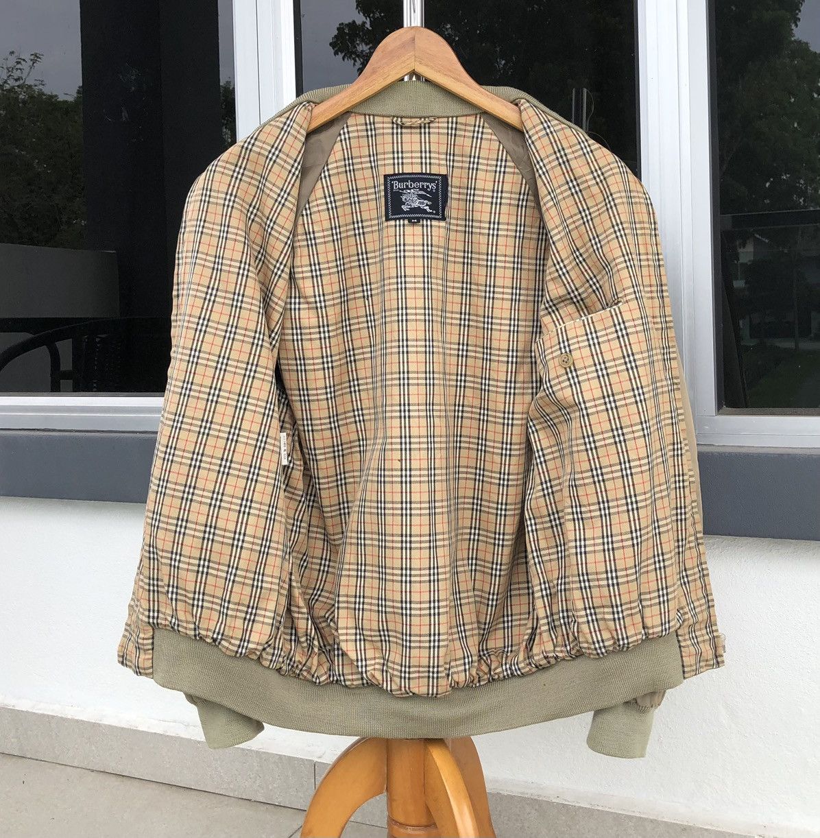 Burberry VTG Burberrys Embroidery Logo Lined Novacheck Bomber Jacket Size US M / EU 48-50 / 2 - 4 Thumbnail