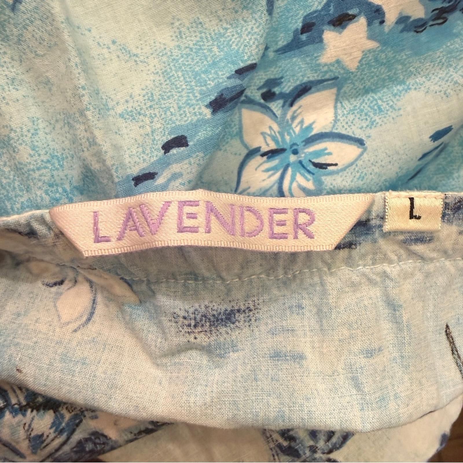 Other Lavender Surf and Beach Cotton Skirt sz L Size 36" / US 14 / IT 50 - 6 Thumbnail