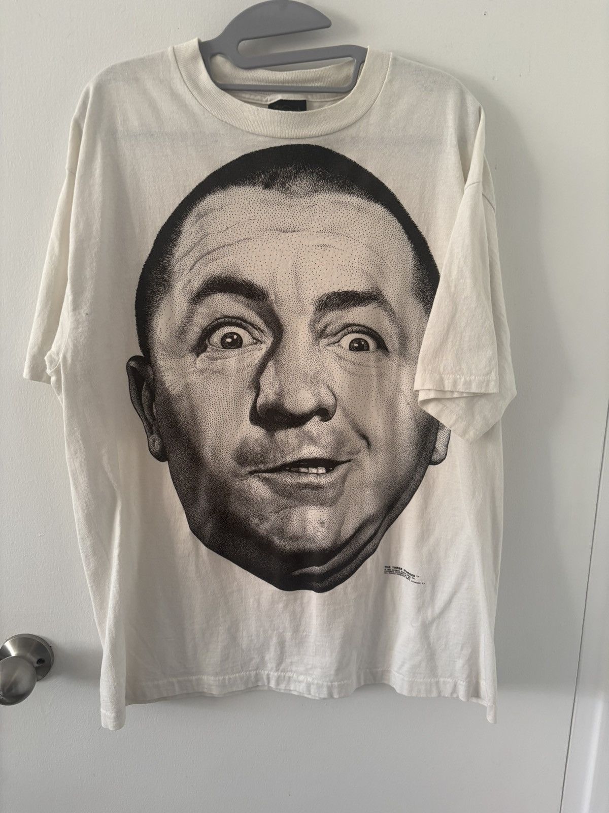 Changes Vintage 1993 Three Stooges Larry Fine Big Face Graphic T Size US XL / EU 56 / 4 - 1 Thumbnail