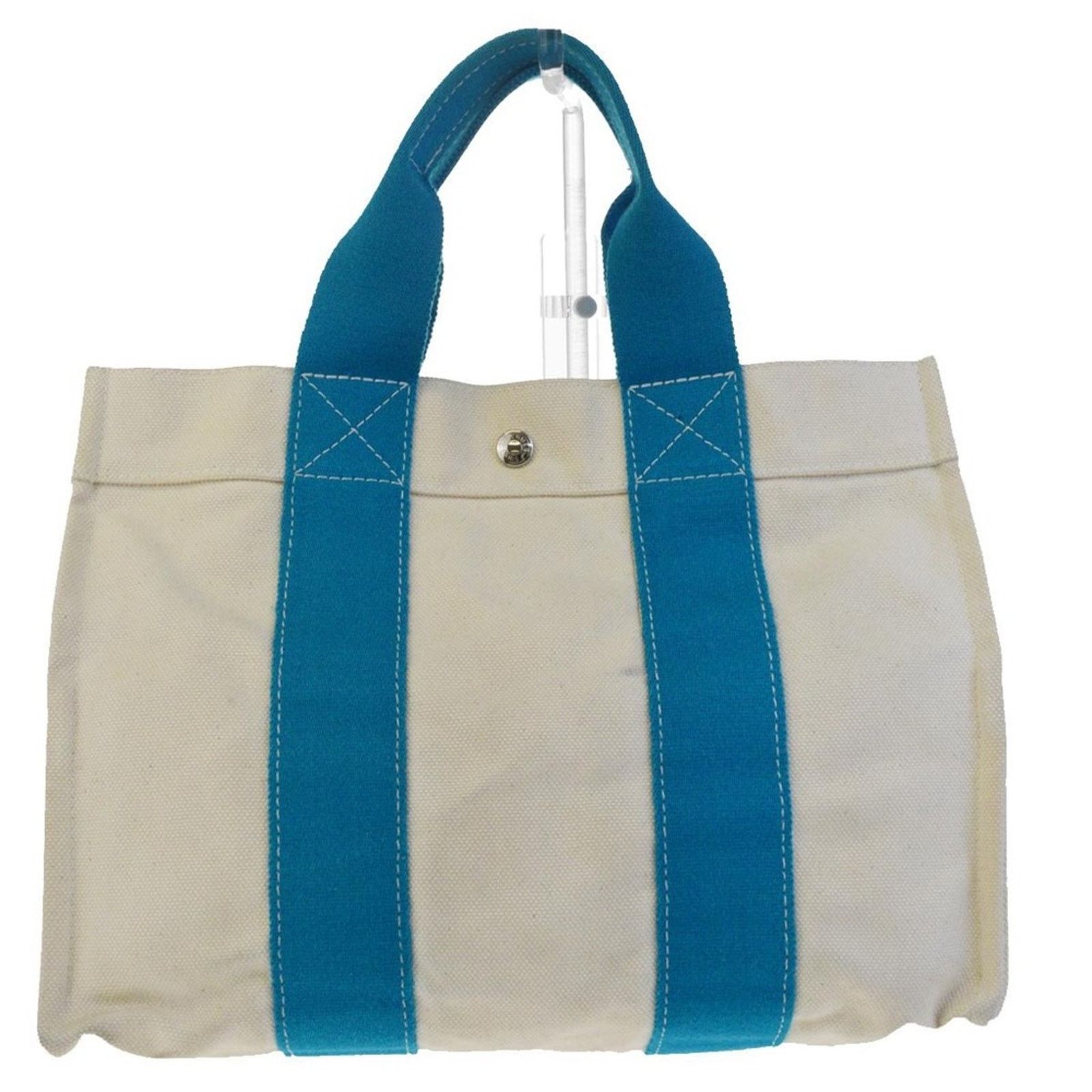 Hermes Hermes Bora Bora PM White Pantone Cotton Handheld Tote Size ONE SIZE - 4 Thumbnail
