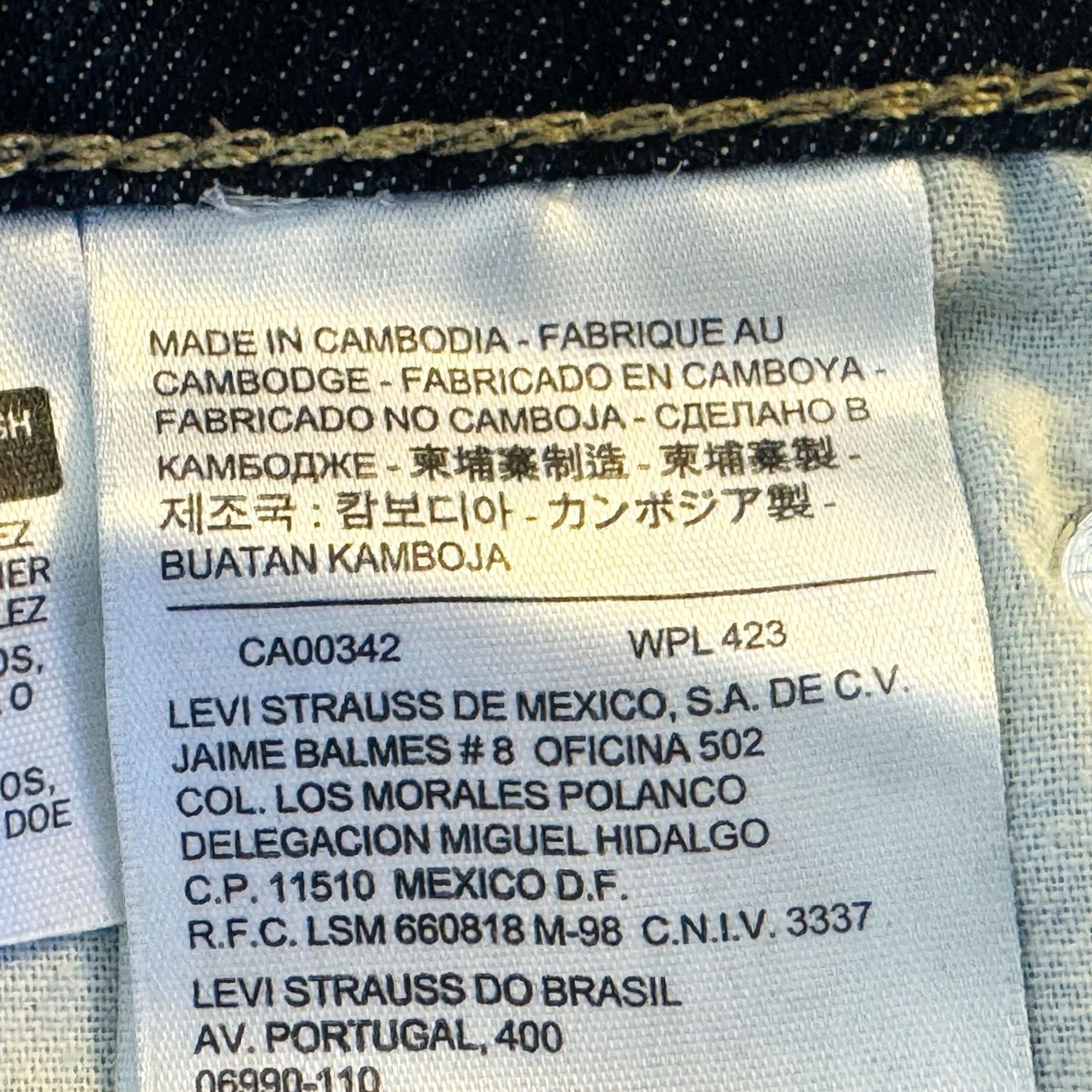 Levi's Levis 511 Jeans Mens 34x31 Blue Dark Wash Slim Tapered Stretch Denim Zip Fly Size US 34 / EU 50 - 4 Thumbnail