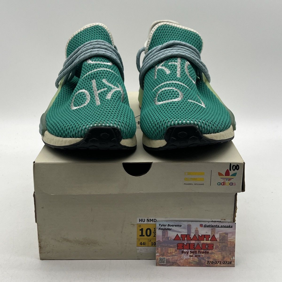 Adidas Pharrell x NMD human race dash green Size US 10.5 / EU 43-44 - 2 Thumbnail