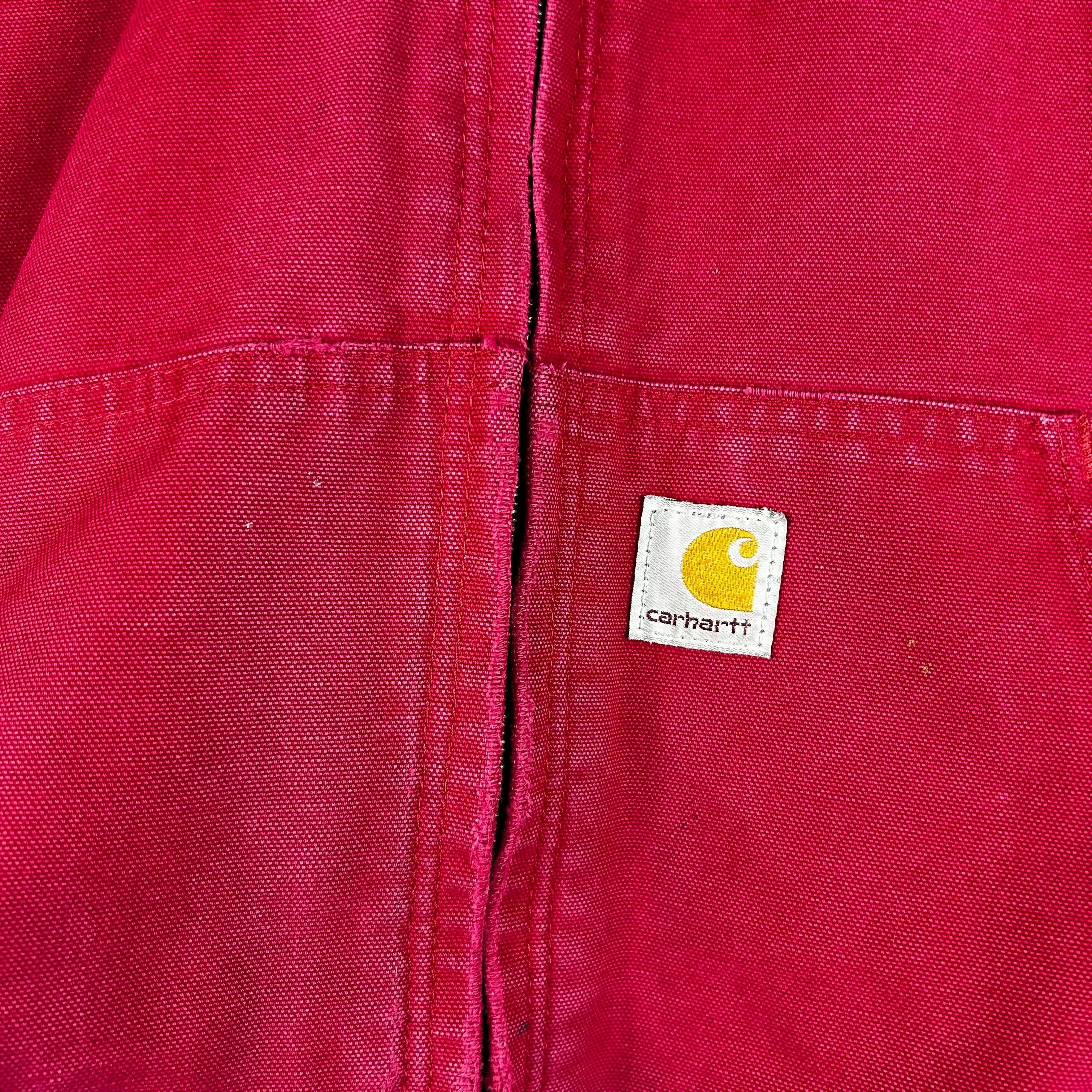 Carhartt × Vintage Vintage 00s Carhartt J140 Red Hooded Duck Canvas Jacket Size US L / EU 52-54 / 3 - 3 Thumbnail