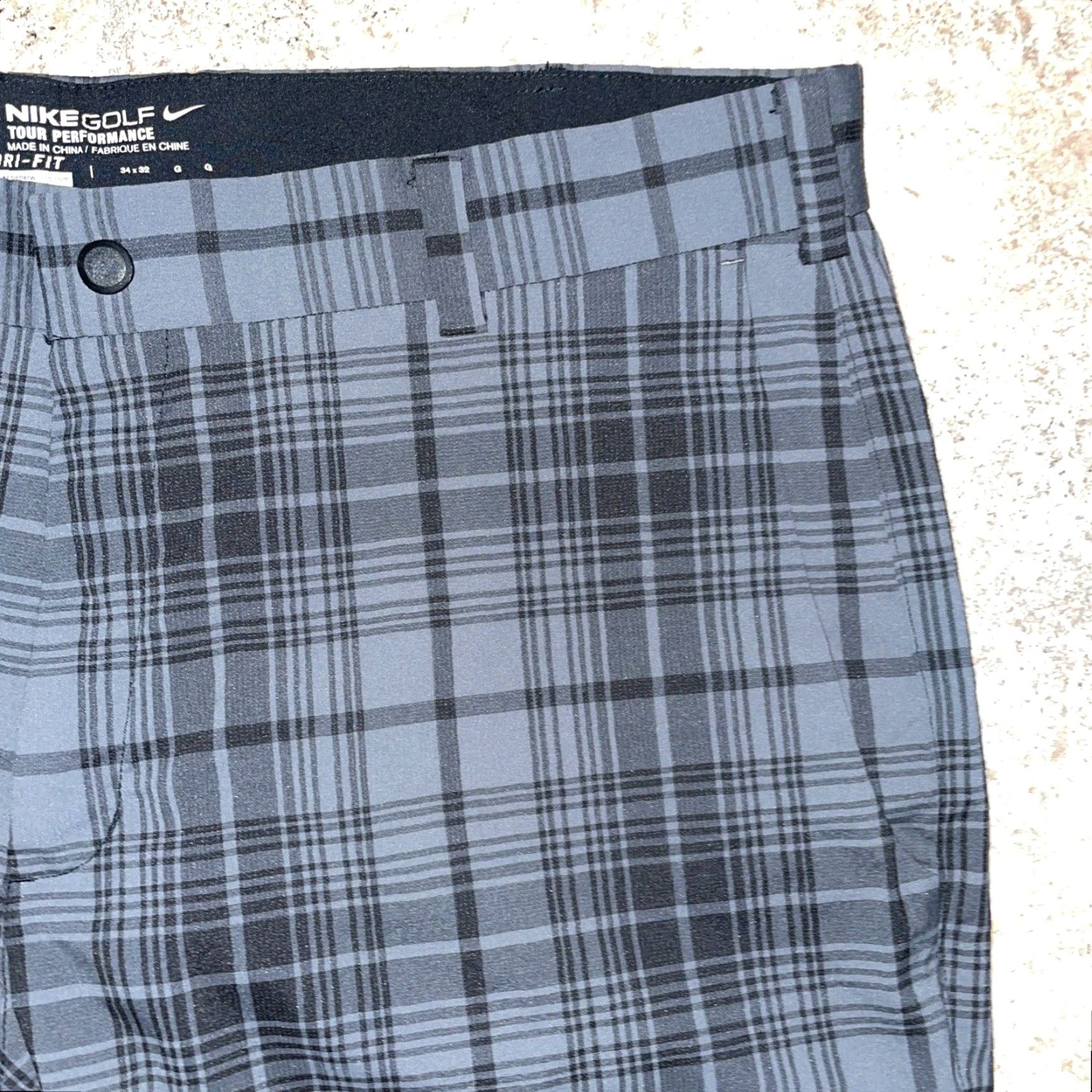 Nike Nike Golf Pants Gray Plaid Dry Fit Men's 34x26 Regular Size US 34 / EU 50 - 2 Thumbnail