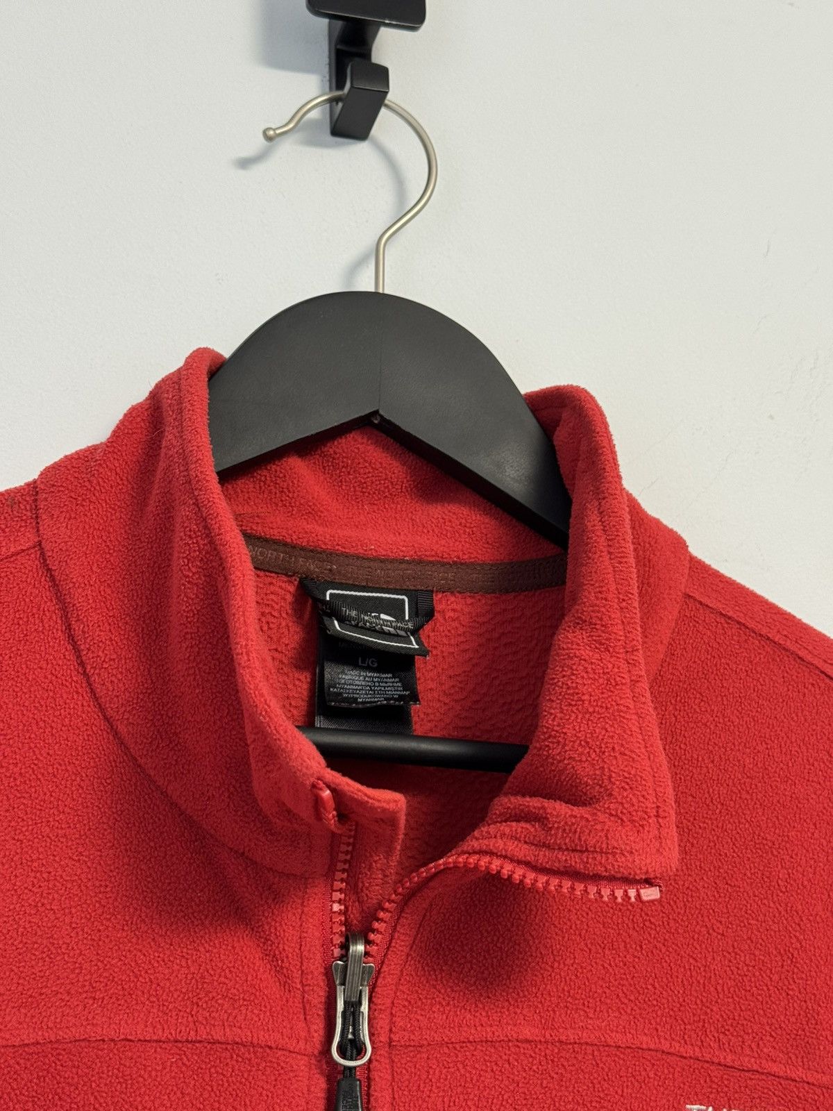 The North Face The North Face Full Zip Fleece Jacket Red Embroidered Logo Size US L / EU 52-54 / 3 - 10 Thumbnail