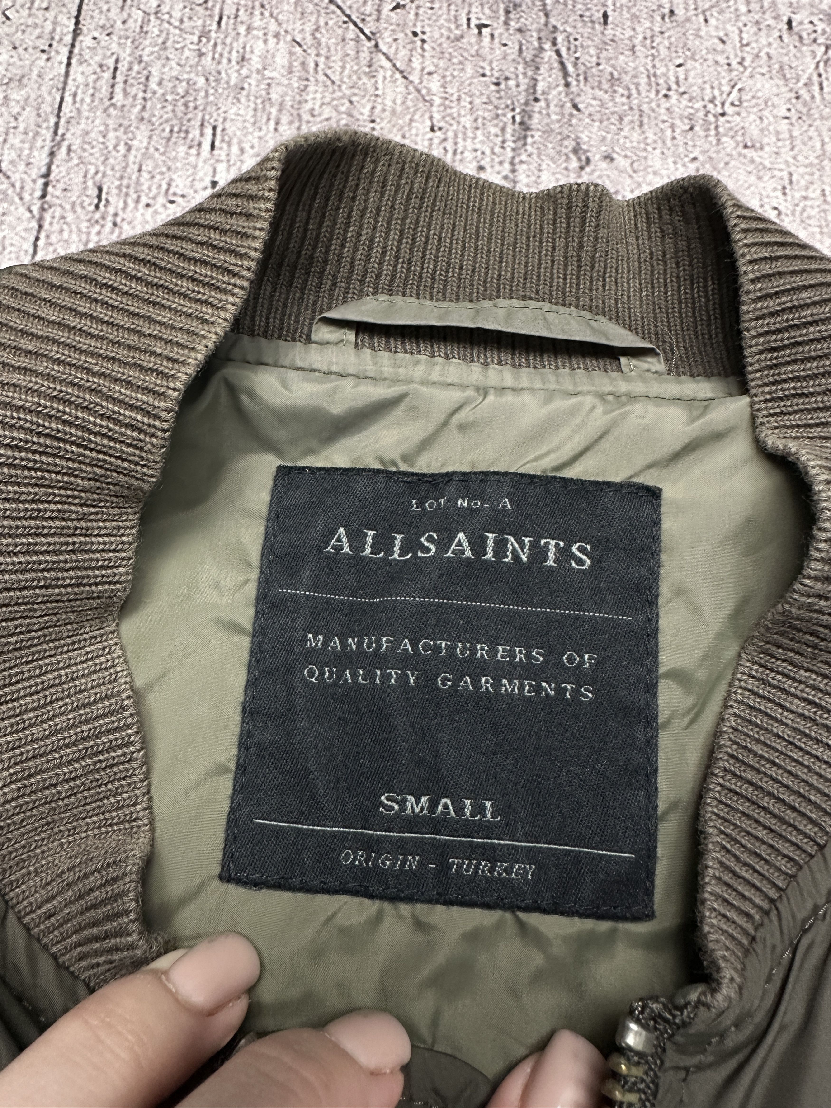 Allsaints Allsaints Mens Nylon Sargent Bomber Jacket Size US S / EU 44-46 / 1 - 3 Thumbnail
