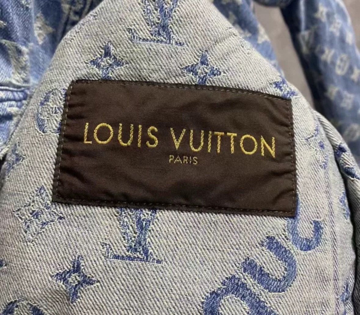 Louis Vuitton Louis Vuitton Supreme's latest blue two bag denim jacket Size US L / EU 52-54 / 3 - 3 Thumbnail