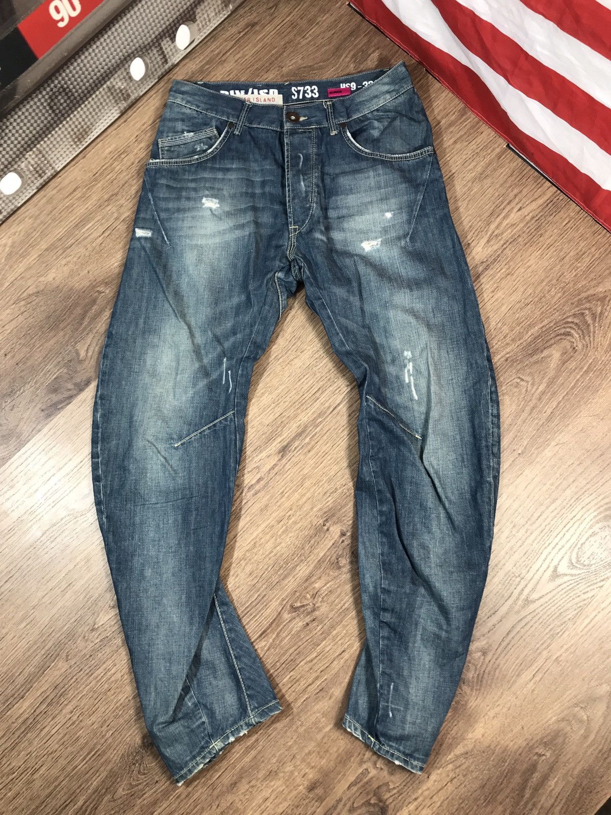 Japanese Brand × Vintage Vintage Distressed Jeans Biker Pants Size US 32 / EU 48 - 1 Thumbnail