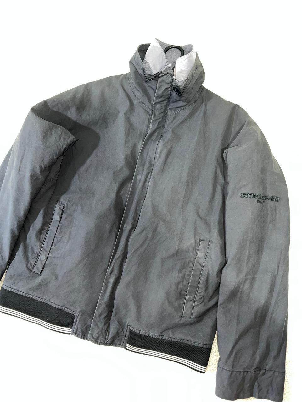 Stone Island × Vintage Stone island 2005 Duel Layer Ventile Spellout Jacket Size US L / EU 52-54 / 3 - 3 Thumbnail
