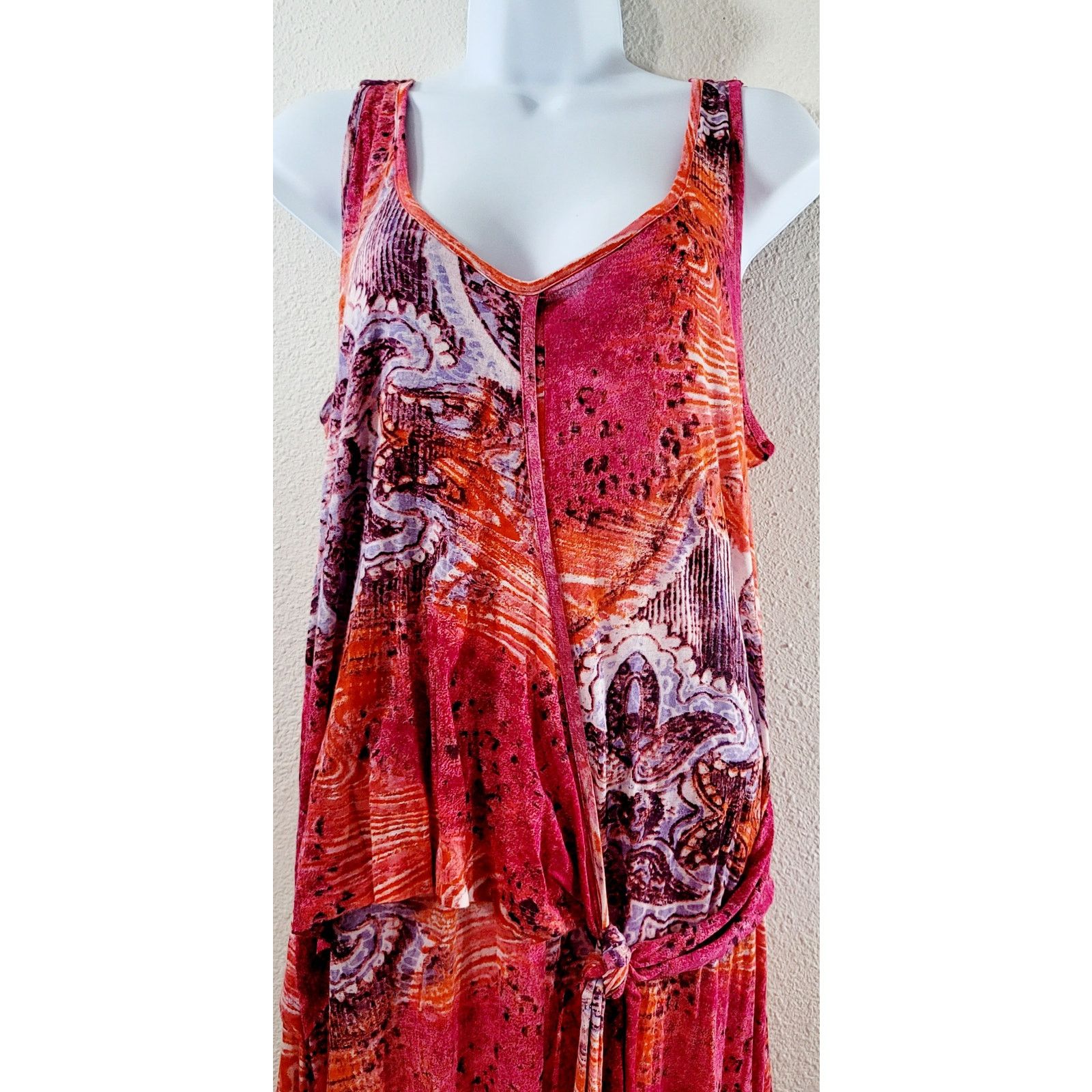 Other Chadwicks of Boston Pink Orange Abstract A Line Maxi Dress M Size M / US 6-8 / IT 42-44 - 6 Thumbnail