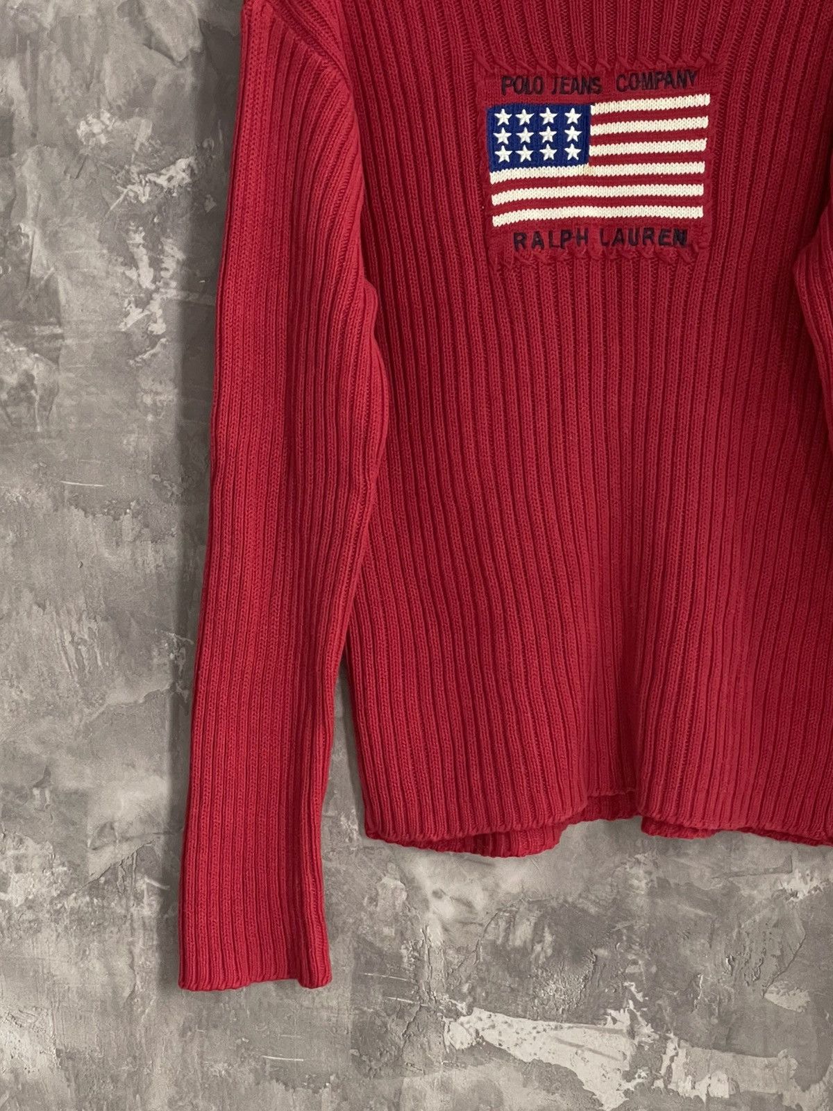 Polo Ralph Lauren × Vintage Vintage Polo Ralph Lauren USA Knit Sweater Size M / US 6-8 / IT 42-44 - 5 Thumbnail