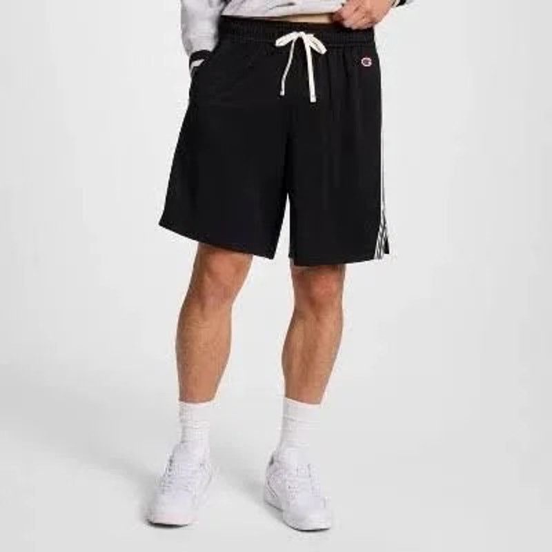 Champion Champion Mesh Shorts Large Black Stripe Drawstring Athletic Size US 36 / EU 52 - 2 Thumbnail