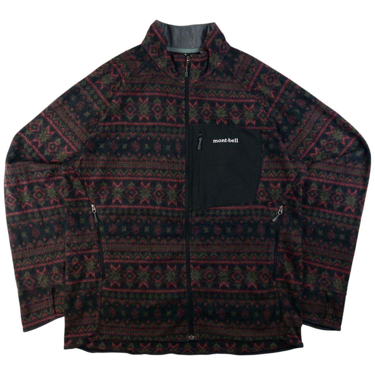 Montbell Vintage Montbell Winter Pattern Zip Up Fleece Size L Size US L / EU 52-54 / 3 - 1 Thumbnail