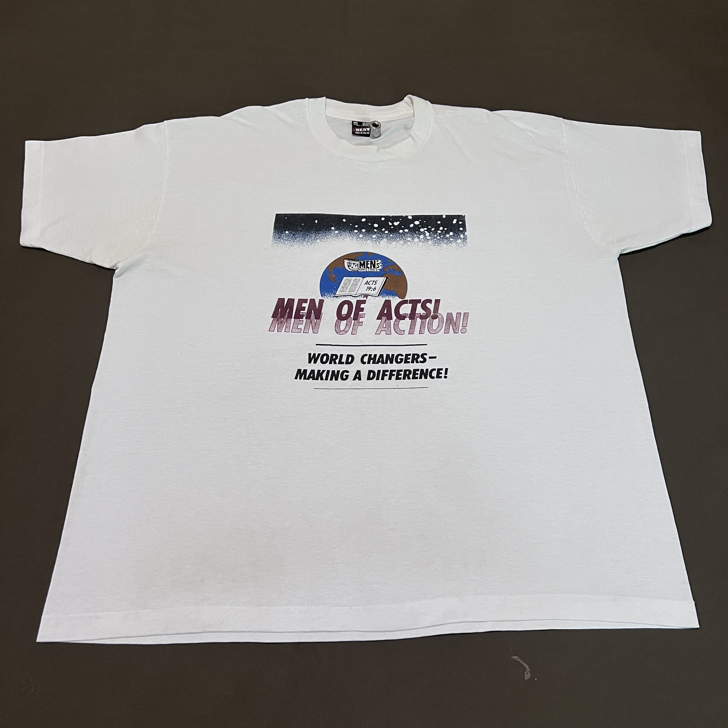 Vintage Vintage 90s Jesus God Lord Bible Holy Tee 2XL Single stitch Size US XXL / EU 58 / 5 - 2 Thumbnail