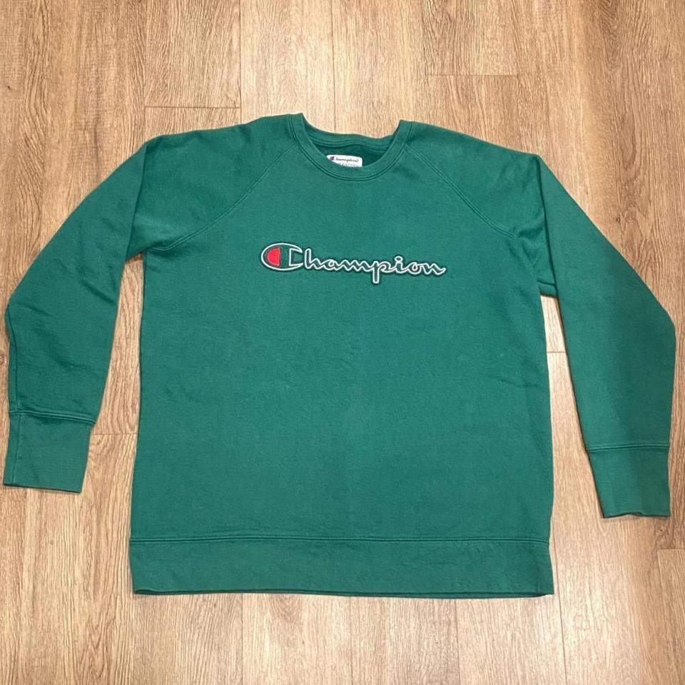 Champion Brand New Champion Gratified Green Logo Sweatshirt Size US XL / EU 56 / 4 - 9 Thumbnail