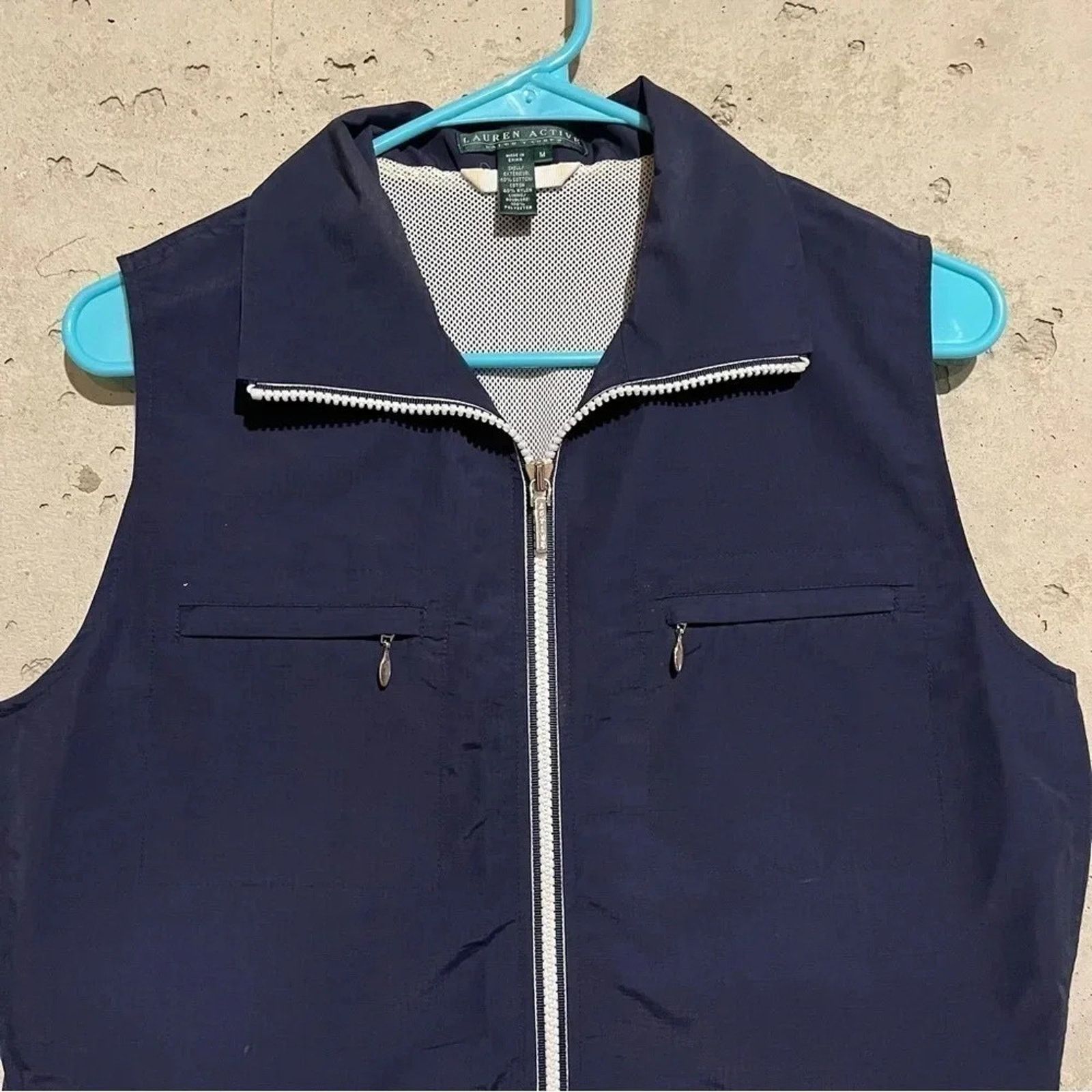 Lauren Ralph Lauren Ralph Lauren Active Womens Medium Blue Zip Up Vest Pockets Size M / US 6-8 / IT 42-44 - 2 Thumbnail