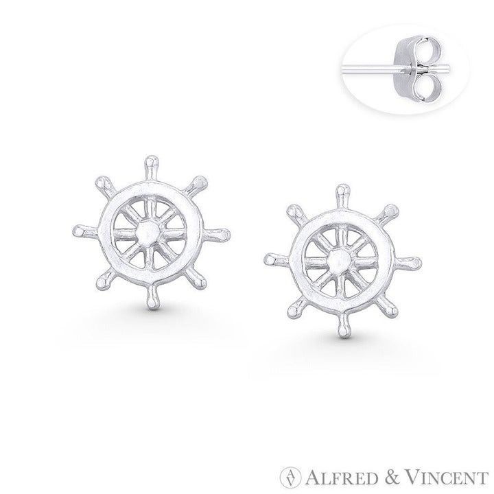 Other Helm Wheel Nautical / Sailing Charm Stud Earrings Size ONE SIZE - 1 Preview
