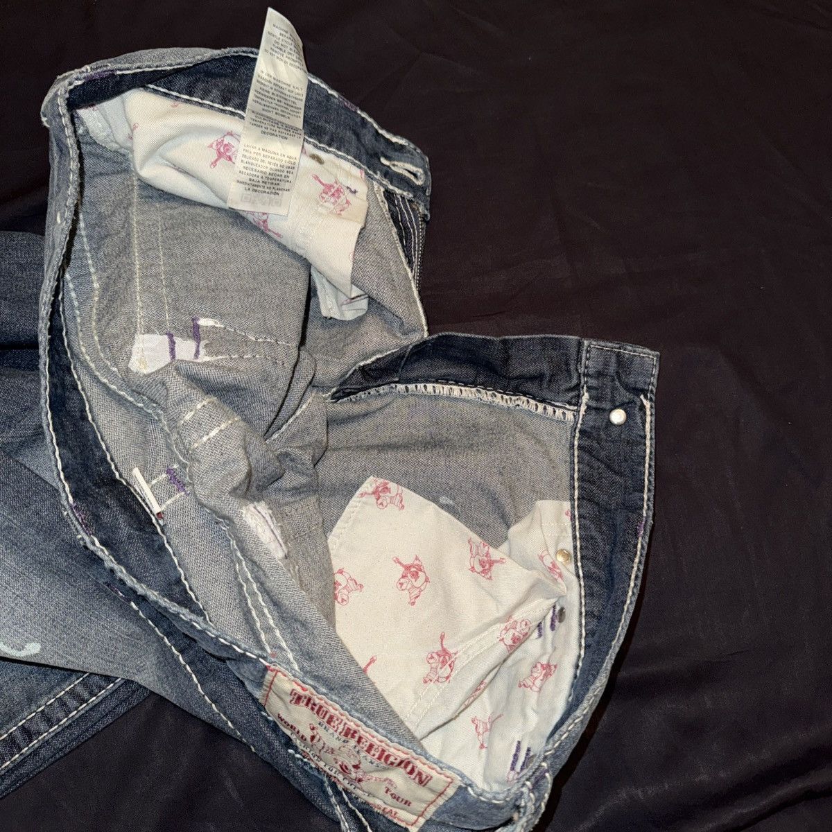 True Religion True Religion Straight Big T Stitch Flap Paint Splatter Size US 34 / EU 50 - 18 Thumbnail