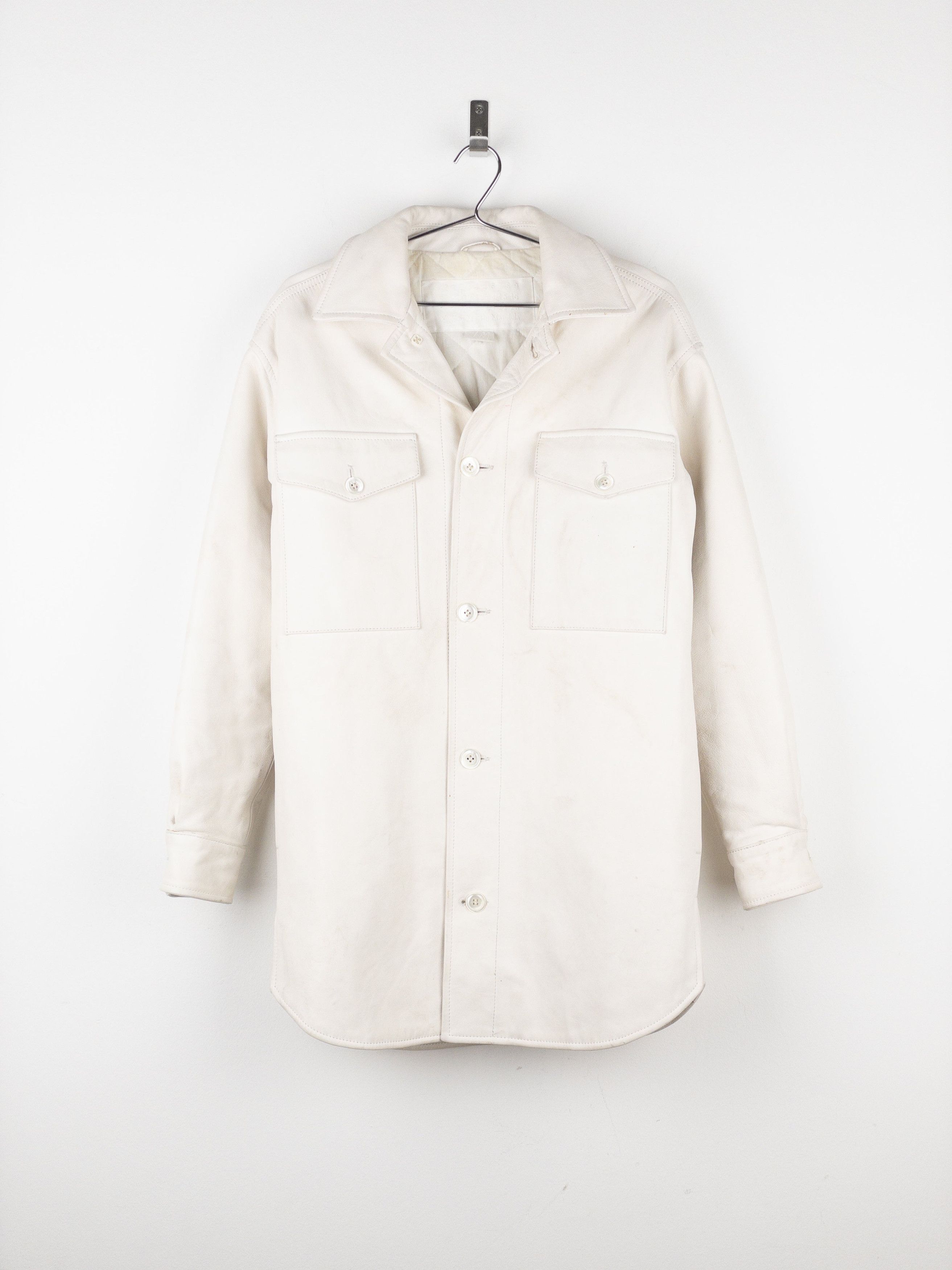Maison Margiela x H&M SS12 Padded Leather Overshirt Jacket Coats Size US XS / EU 42 / 0 - 1 Thumbnail