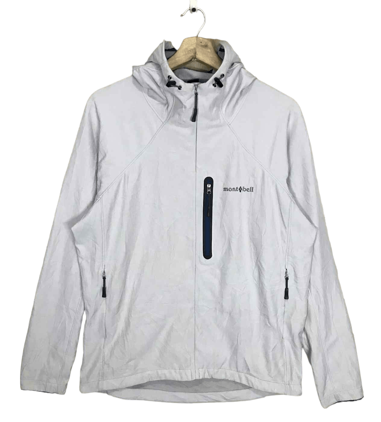 image of Montbell Clima Pro Windbreaker in White Smoke, Men's (Size Medium)