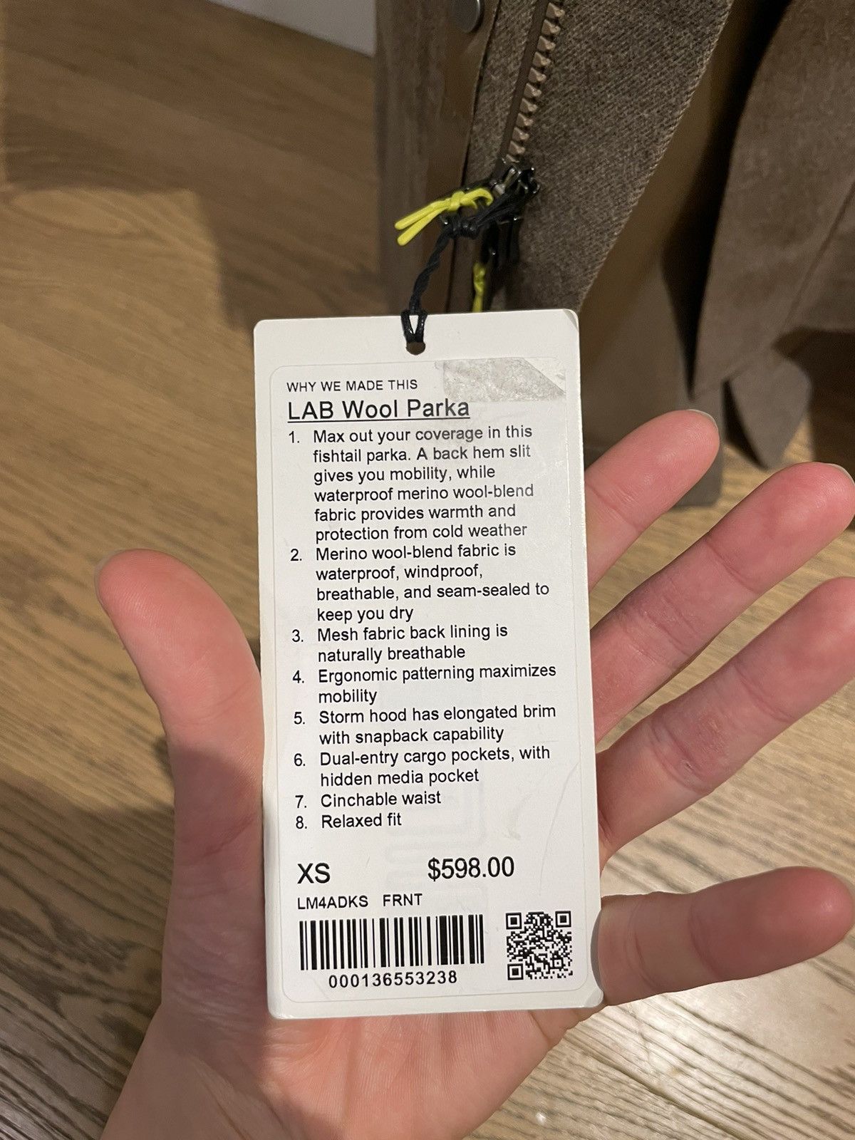 Lululemon Lululemon Lab Fishtail Parka Size US XS / EU 42 / 0 - 5 Thumbnail