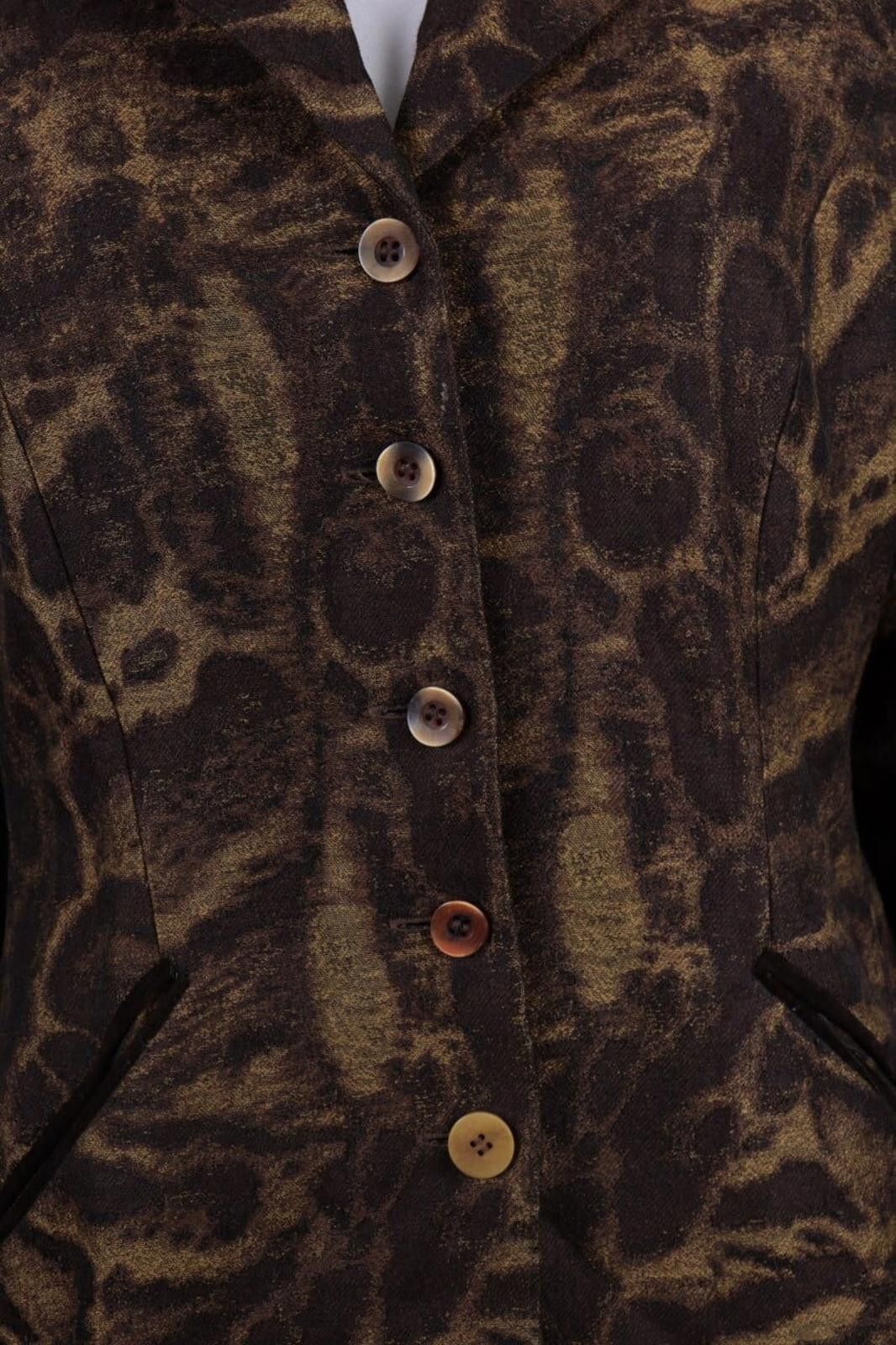 Kenzo Jungle Kenzo Brown Leopard Print Vintage Jacket Size 44 / M Size M / US 6-8 / IT 42-44 - 3 Thumbnail
