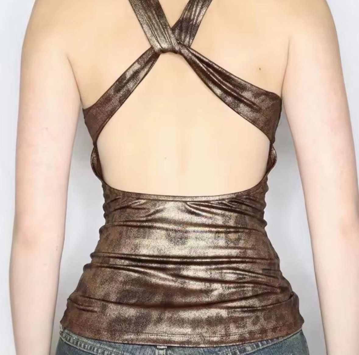 Other Brown metallic leopard top Size S / US 4 / IT 40 - 2 Thumbnail