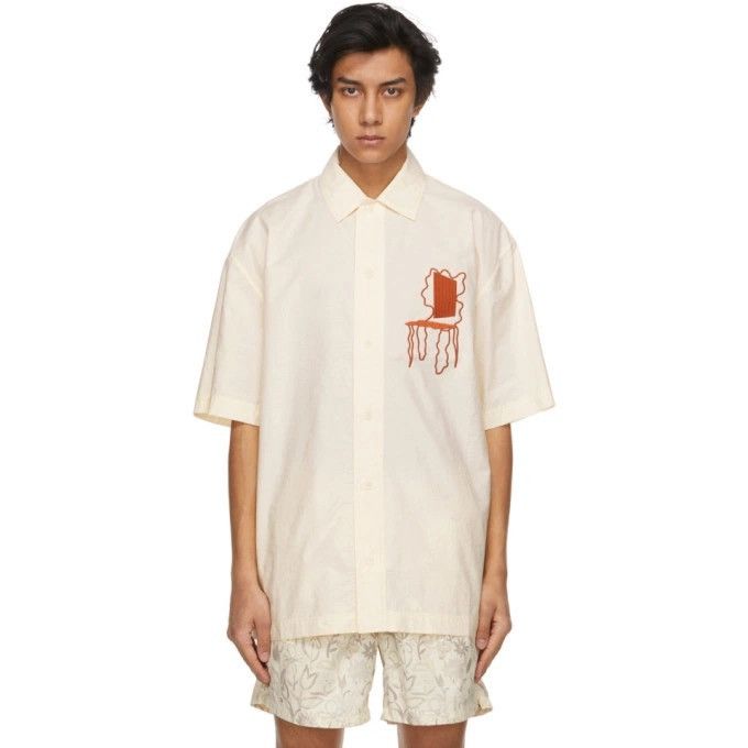 Jacquemus La Chemise Moisson Chair Button Up Shirt Off White Size US M / EU 48-50 / 2 - 3 Thumbnail