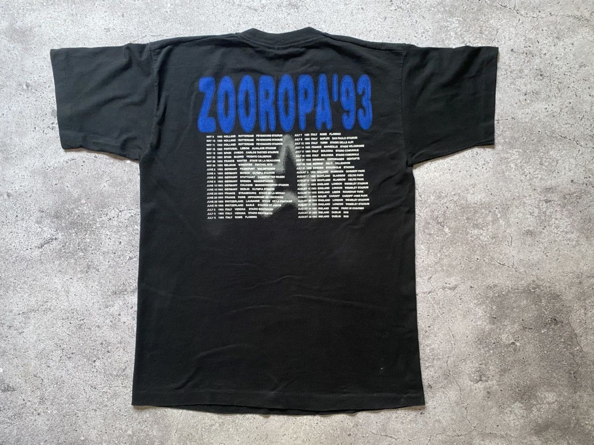 Band Tees × Vintage Vintage 1993 U2 ZooRopa European Tour 90s T-Shirt VNG L Size US L / EU 52-54 / 3 - 11 Thumbnail