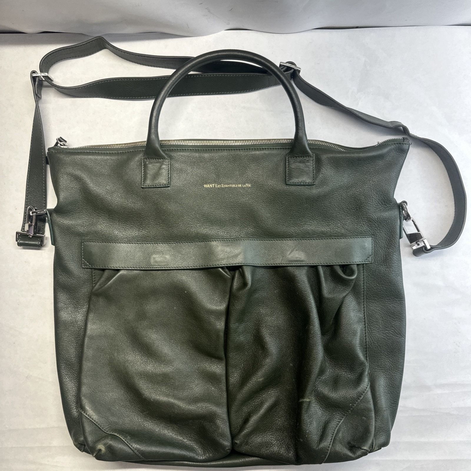 WANT Les Essentiels WANT Les Essentiels O’Hare Large Leather Tote Bag - Green Size ONE SIZE - 2 Thumbnail