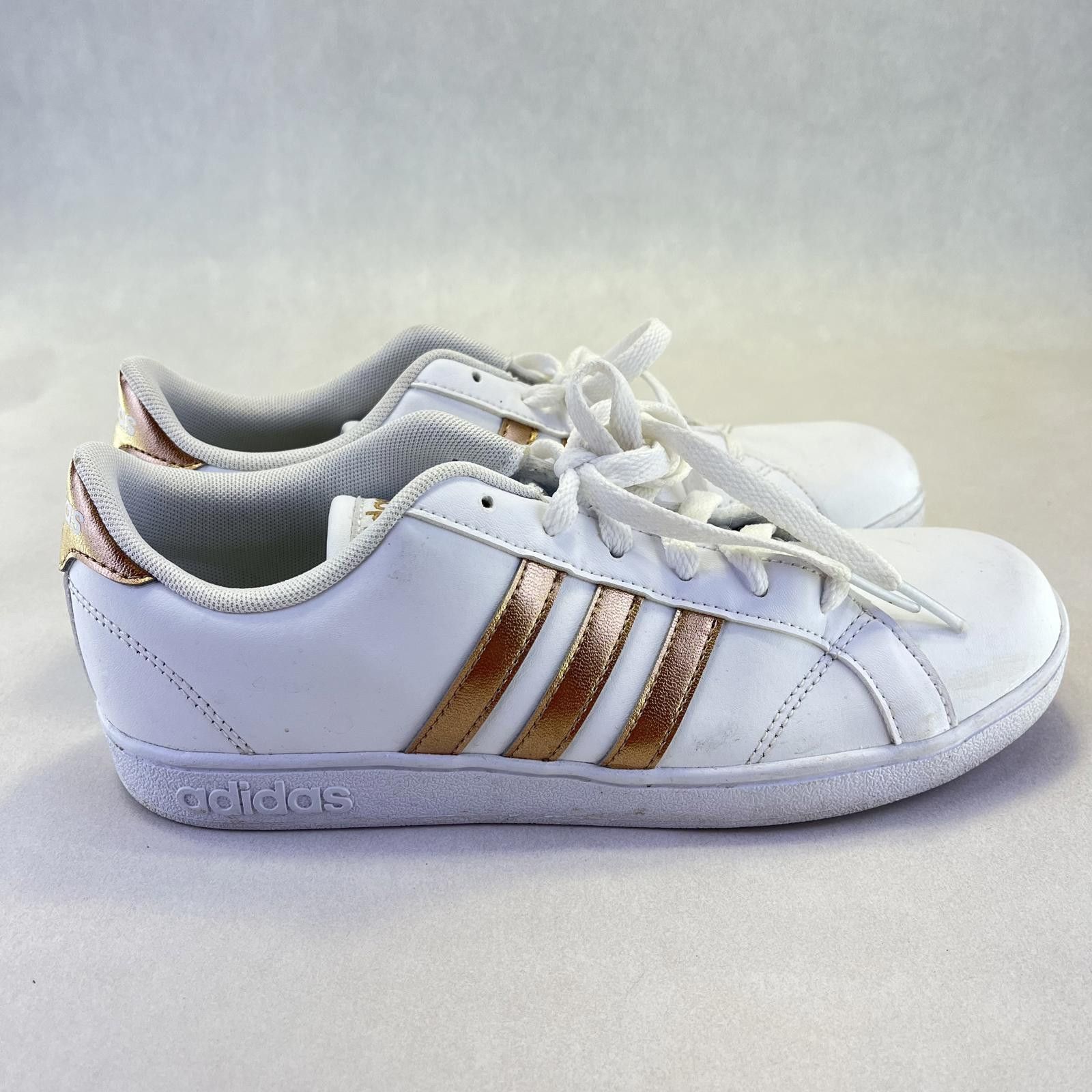 Adidas Adidas Mens Grand Court Cloudfoam White/Gold Metallic Size 6 Size US 6 / EU 39 - 3 Thumbnail
