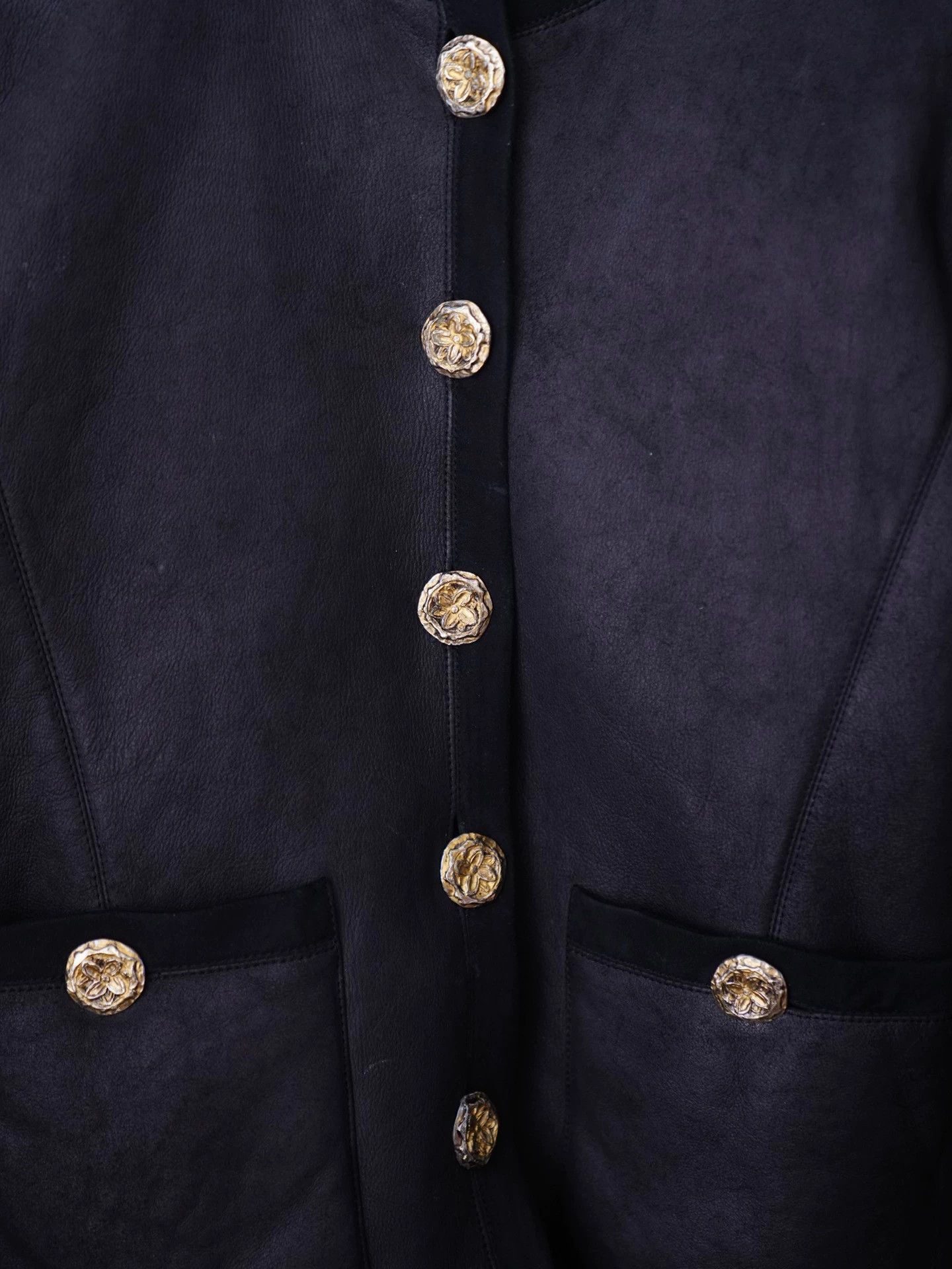 Yves Saint Laurent YSL 90s French Shearling Coat Gold Buttons M Size M / US 6-8 / IT 42-44 - 5 Thumbnail