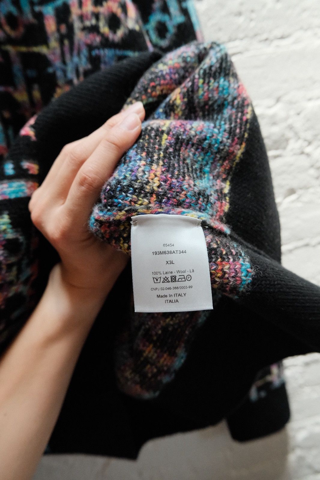 Dior FW19 Multicolor Oblique Sweater Size US XXL / EU 58 / 5 - 5 Thumbnail