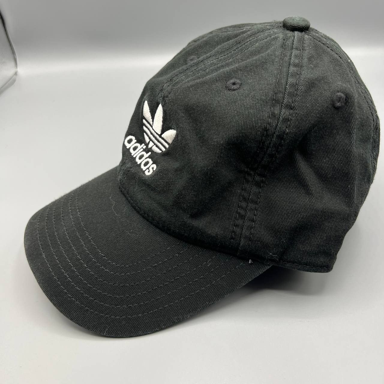 Adidas Adidas Hat Men Black Gray Embroidered Logo Strap Back Cap Size ONE SIZE - 2 Thumbnail
