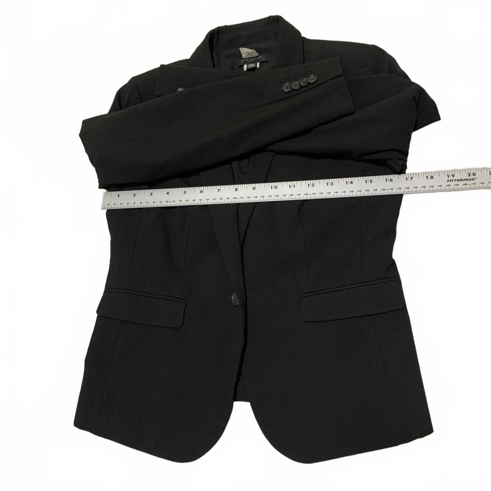 Ann Taylor Ann Taylor Women's Size 2 Petite Black Blazer Jacket Size XS / US 0-2 / IT 36-38 - 5 Thumbnail