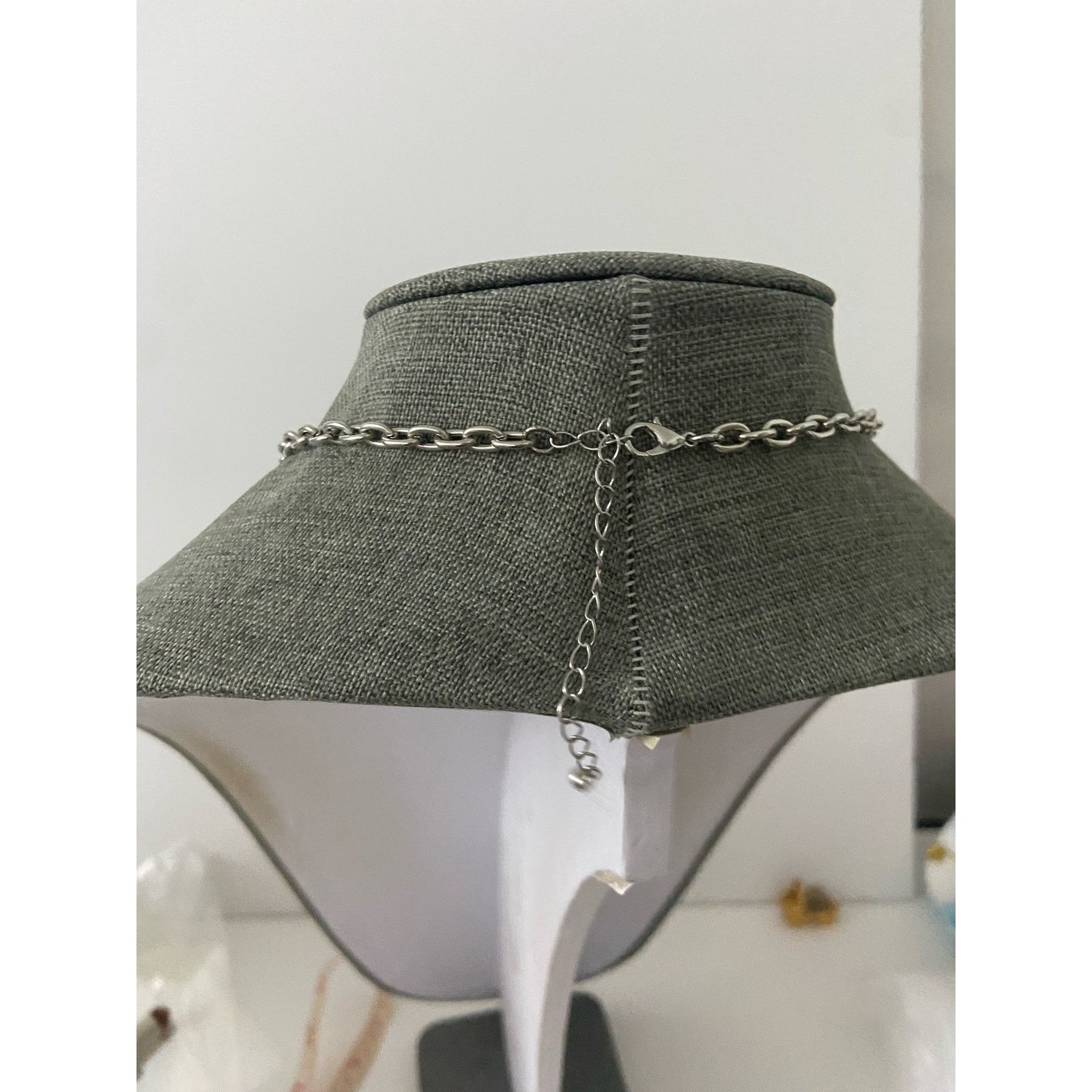 Other large glass pendant necklace silver tone Size ONE SIZE - 4 Thumbnail