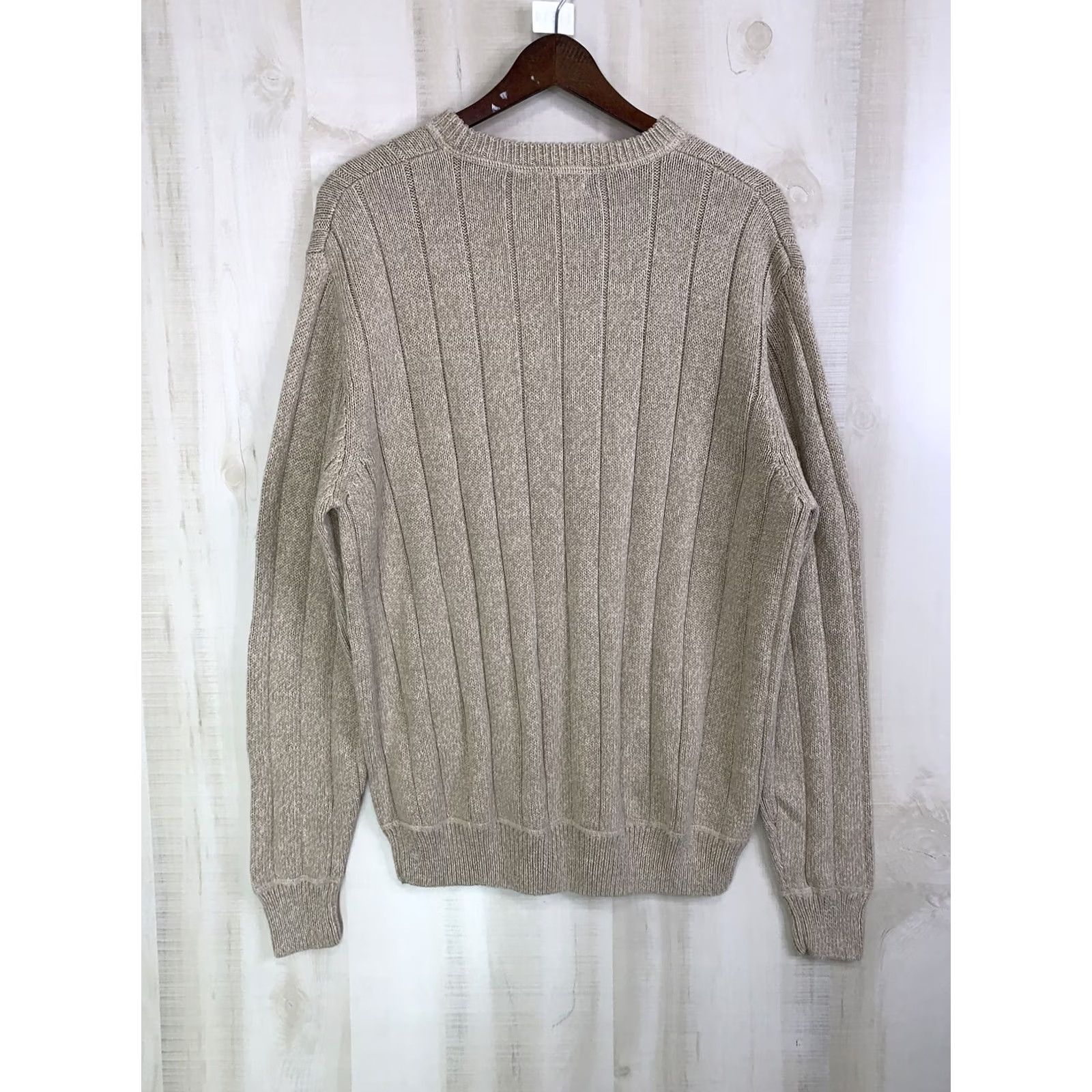 Dockers VINTAGE: false Dockers Sweater Crew Neck Knit Long Sleeve Khaki Beige Cotton Men L Regular Pullover Winter Casual Workwear Travel Size US L / EU 52-54 / 3 - 7 Thumbnail
