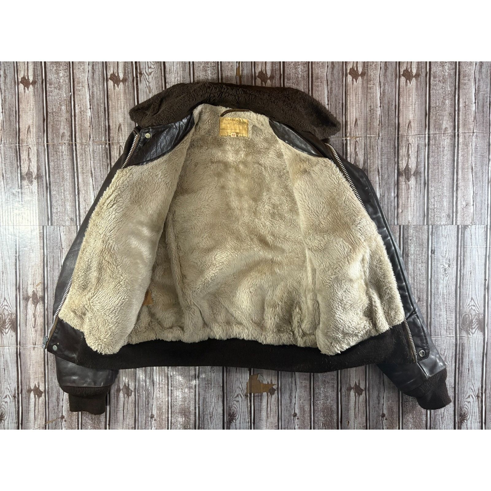Schott Schott NYC Leather Flight Jacket I-S-674-M-S sz 42 USA Made Size US M / EU 48-50 / 2 - 5 Thumbnail