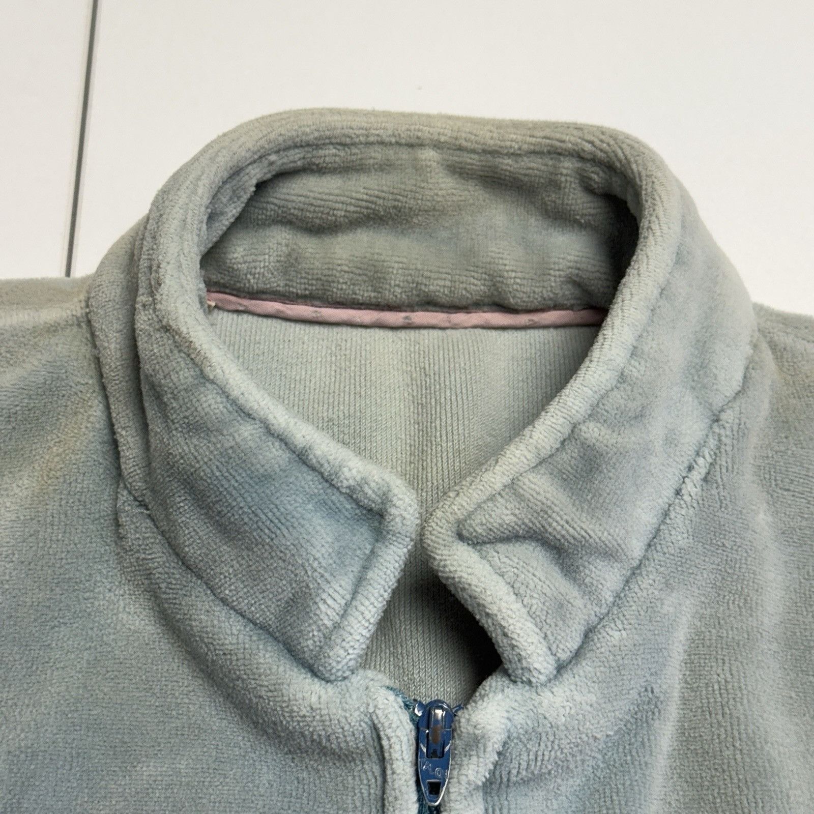 Vintage Vintage Velour Sweatshirt 1980s Short Sleeve 1/4 Zip Size M / US 6-8 / IT 42-44 - 12 Thumbnail