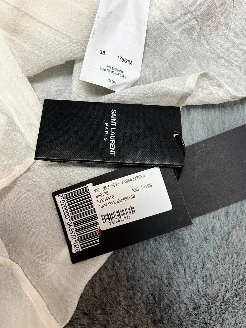 Saint Laurent Paris Saint Laurent Paris size 38 White lace cuff semi-transparen Size US M / EU 48-50 / 2 - 7 Thumbnail