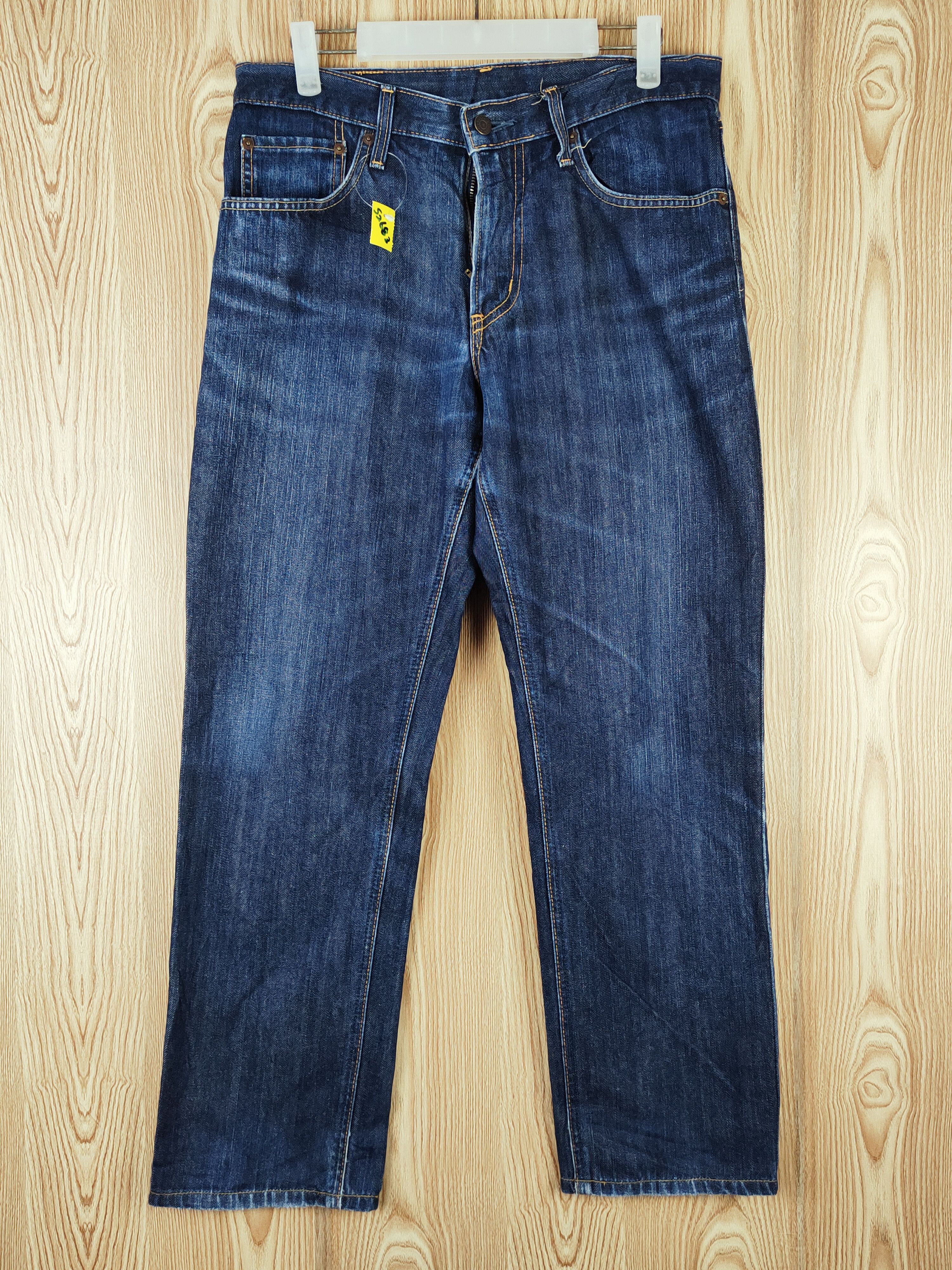 Edwin Edwin Dark Blue Distressed Ripped Jeans #S2683 Size US 31 - 1 Thumbnail